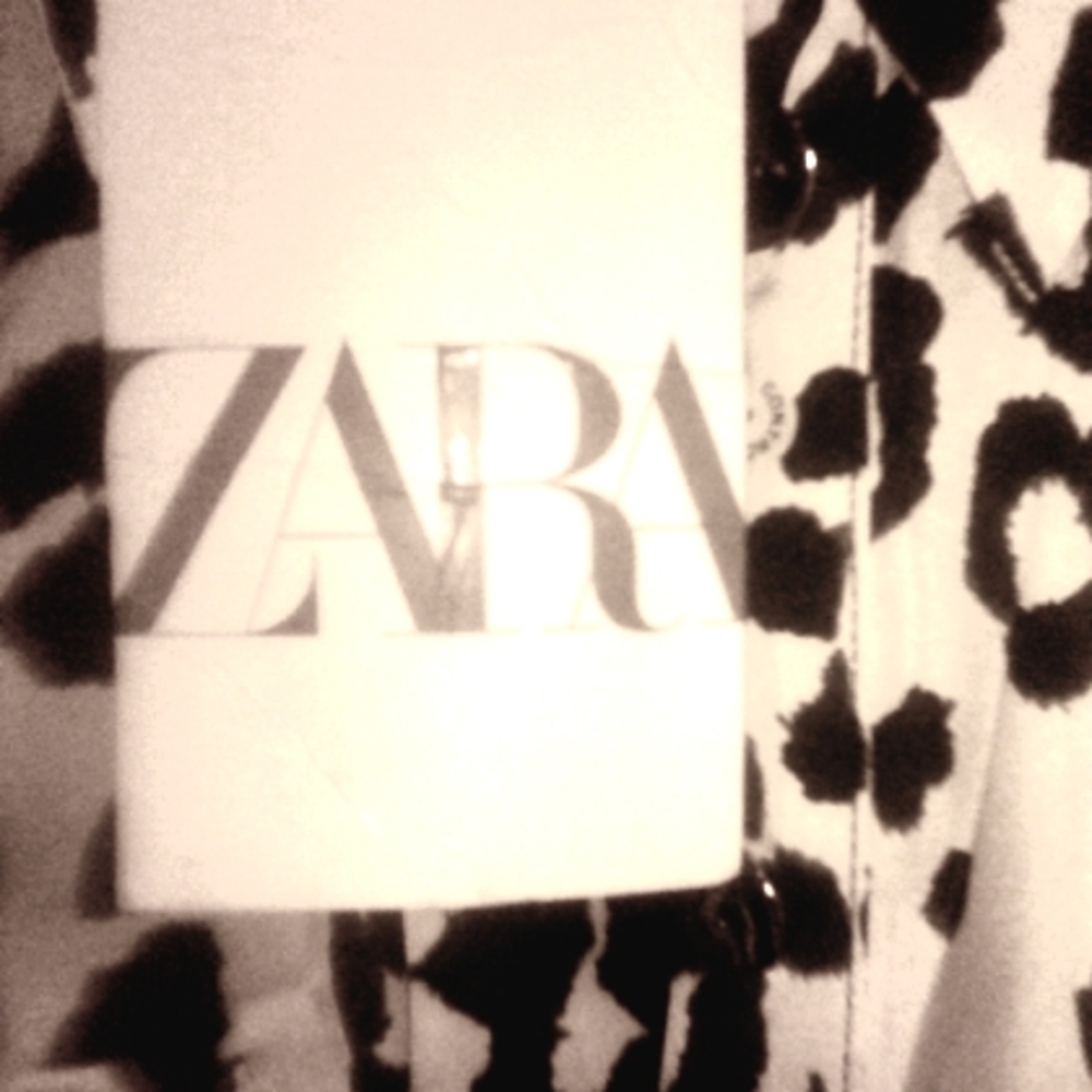 Lady's dress shirt animal print
